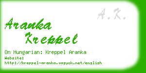 aranka kreppel business card